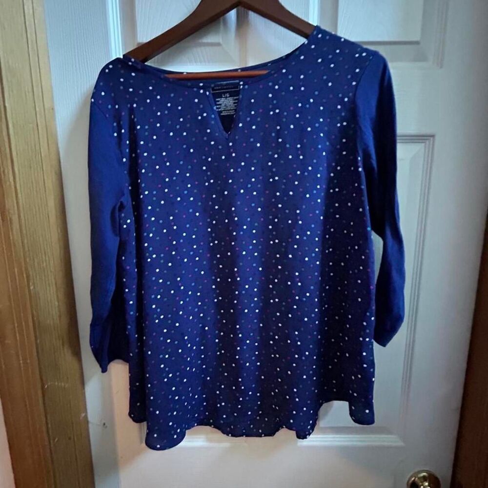 Van-heusen Women's Navy and Blue Blouse